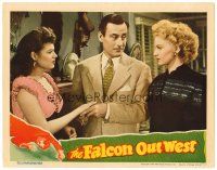 6x332 FALCON OUT WEST LC '44 detective Tom Conway between Barbara Hale & sexy blonde!