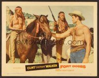 6x354 FORT DOBBS LC #7 '58 two Indians on horseback with barechested Clint Walker!