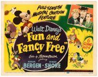 6x071 FUN & FANCY FREE TC '47 Disney, Mickey Mouse, Edgar Bergen & Charlie McCarthy!
