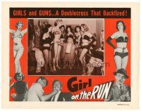 6x375 GIRL ON THE RUN LC '53 great image of sexy half-dressed strippers by little man!