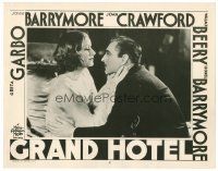 6x382 GRAND HOTEL LC #2 R50s best romantic close up of Greta Garbo & John Barrymore!
