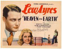 6x084 HEAVEN ON EARTH TC '31 Lew Ayres finds out he was raised by the man who killed his father!