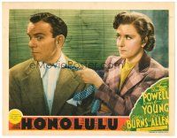 6x410 HONOLULU LC '39 great close up of super young Gracie Allen threatening George Burns!