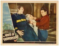 6x414 HOUSE OF FRANKENSTEIN LC '44 Lon Chaney chokes Boris Karloff by monster Glenn Strange!