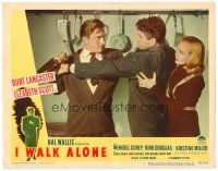 6x430 I WALK ALONE LC #3 '48 Lizabeth Scott tries to come between Burt Lancaster & Kirk Douglas!