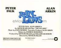 6x091 IN-LAWS TC '79 classic Peter Falk & Alan Arkin screwball comedy, directed by Arthur Hiller!