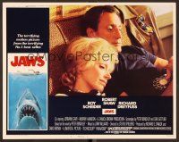6x445 JAWS LC #5 '75 Steven Spielberg, close up of worried Roy Scheider & Lorraine Gary!