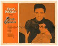 6x456 KING CREOLE LC #2 '58 great close up of Elvis Presley with sexy Carolyn Jones!