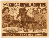 6x095 KING OF THE ROYAL MOUNTED chapter 10 TC '40 Zane Grey Republic serial, great artwork!