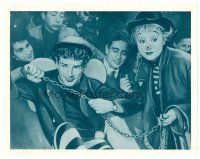 6x462 LA STRADA LC '56 Federico Fellini, clowns Giulietta Masina & Richard Basehart holding chain!