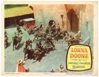 6x479 LORNA DOONE LC '51 overhead shot of many men sword-fighting on and off horses!