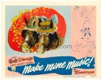 6x489 MAKE MINE MUSIC LC '46 Disney, wacky image of horses wearing hats with cartoon faces!