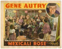 6x503 MEXICALI ROSE LC '39 great image of cowboy Gene Autry singing for kids at party!