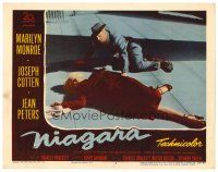 6x542 NIAGARA LC #5 '53 Joseph Cotten on ground next to unconscious Marilyn Monroe!