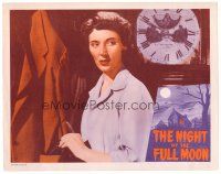 6x547 NIGHT OF THE FULL MOON LC '54 shifty-eyed woman hides murder weapon in man's coat pocket!