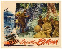 6x557 OBJECTIVE BURMA LC '45 cool image of Errol Flynn leading World War II commandos!