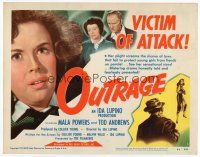 6x117 OUTRAGE TC '50 directed by Ida Lupino, is Mala Powers or any other girl safe!