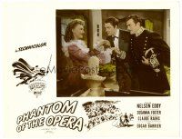 6x572 PHANTOM OF THE OPERA photolobby '43 Nelson Eddy & Barrier compete for Susannah Foster's hand!