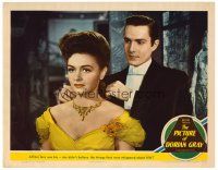 6x580 PICTURE OF DORIAN GRAY LC '45 Hurd Hatfield puts necklace on pretty Donna Reed!