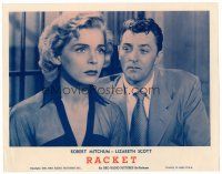 6x594 RACKET LC R59 close up of Robert Mitchum studying puzzled Lizabeth Scott!