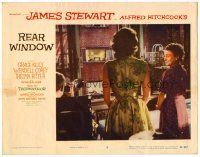 6x603 REAR WINDOW LC #2 '54 Alfred Hitchcock, Jimmy Stewart, Grace Kelly & Ritter look in window!
