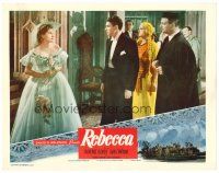 6x614 REBECCA LC R50s Alfred Hitchcock, Laurence Olivier stares at Joan Fontaine!