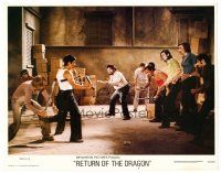 6x620 RETURN OF THE DRAGON LC #6 '74 best scene of Bruce Lee with nunchucks against many thugs!