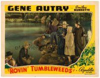 6x632 ROVIN' TUMBLEWEEDS LC '39 Gene Autry helps put down sandbags to stop a flood!