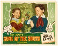 6x674 SONG OF THE SOUTH LC #7 '46 Disney, Bobby Driscoll & Luana Patten with cartoon bird!