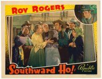 6x676 SOUTHWARD HO LC '39 of Roy Rogers, Lane Chandler & crowd help wounded shopkeeper!