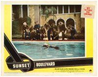 6x021 SUNSET BOULEVARD LC #2 '50 police fish William Holden's dead body out of swimming pool!
