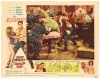 6x723 TICKLE ME LC #7 '65 great image of Elvis Presley punching guy in bar brawl!