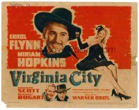 6x158 VIRGINIA CITY TC R44 Errol Flynn, Humphrey Bogart & Randolph Scott + sexy Miriam Hopkins!