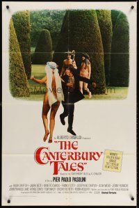 6y140 CANTERBURY TALES int'l 1sh '80 Pier Paolo Pasolini, sexy naked people cavorting in garden!
