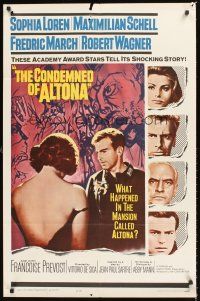 6y172 CONDEMNED OF ALTONA 1sh '63 Sophia Loren, Maximilian Schell, Fredric March, Robert Wagner!