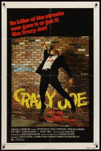 6y184 CRAZY JOE 1sh '74 wacky image of Peter Boyle as mafioso Joey Gallo!