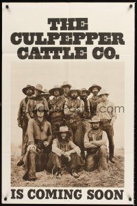 6y190 CULPEPPER CATTLE CO. teaser 1sh '72 Gary Grimes, cool old-time cast portrait!