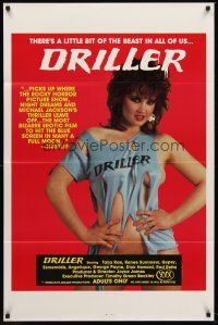 6y240 DRILLER 1sh '84 Taija Rae, Renee Summers, sexploitation Thriller parody!