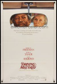 6y241 DRIVING MISS DAISY 1sh '89 art of Morgan Freeman & Jessica Tandy, Bruce Beresford directed!