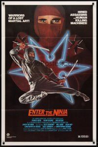 6y259 ENTER THE NINJA 1sh '81 human killing machines, Franco Nero, cool ninja images!