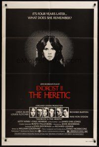6y269 EXORCIST II: THE HERETIC 1sh '77 Linda Blair, John Boorman's sequel to Friedkin's movie!