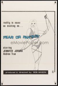 6y280 FEAR OR FANTASY 1sh '70 Jennifer Jordan & Andrea True, sexual fetishes!