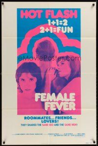 6y281 FEMALE FEVER 1sh '77 LuAnne Roberts, Uschi Digard, roommates, friends & lovers!