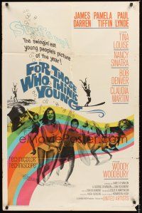 6y303 FOR THOSE WHO THINK YOUNG 1sh '64 James Darren, Paul Lynde, Tina Louise, Bob Denver
