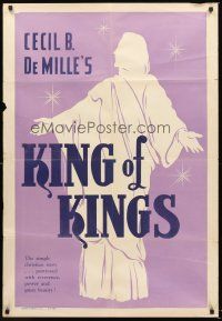 6y480 KING OF KINGS 1sh R60s Cecil B. DeMille epic, simple Christian story!