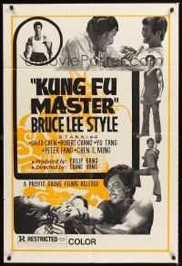 6y483 KUNG FU MASTER 1sh '78 karate action, Bruce Lee style martial arts!