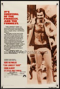 6y517 LONGEST YARD 1sh '74 Robert Aldrich prison football comedy, full-length Burt Reynolds!