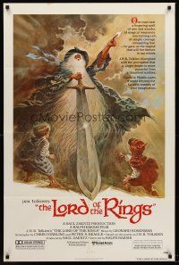 6y519 LORD OF THE RINGS 1sh '78 Ralph Bakshi cartoon, classic J.R.R. Tolkien novel, Jung art!