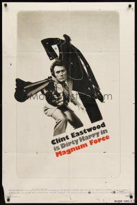6y538 MAGNUM FORCE 1sh '73 Clint Eastwood is Dirty Harry pointing his huge gun!