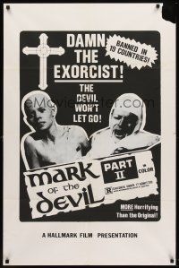 6y555 MARK OF THE DEVIL 2 1sh '74 banned in 19 countries, more horrifying than the original!